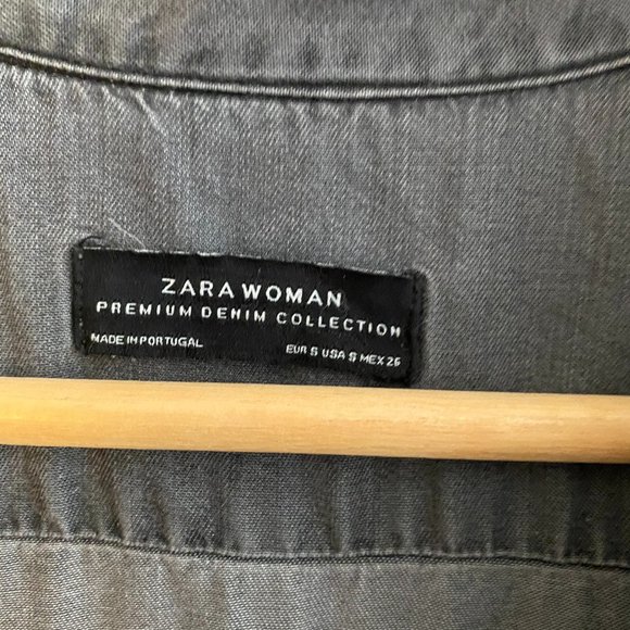 Zara grey denim shirt - Picture 2 of 2